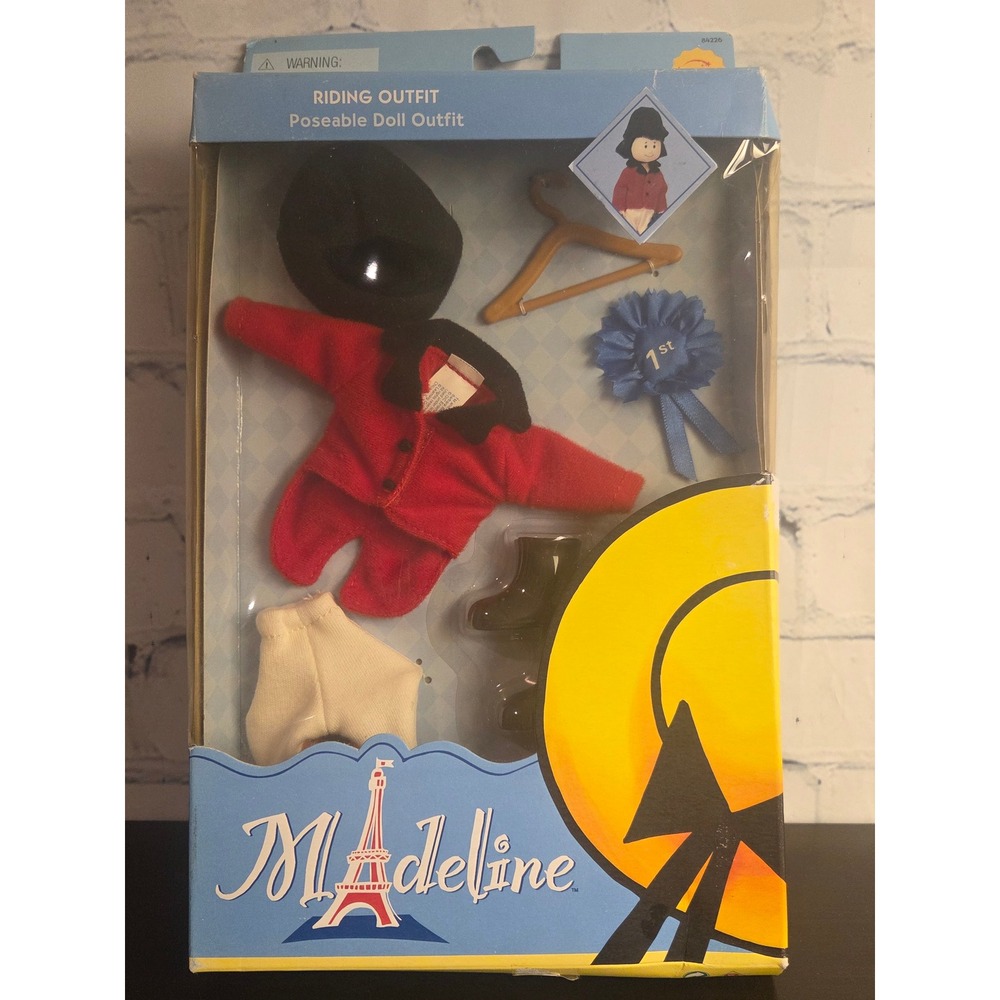 Vintage Madeline Riding Outfit Poseable Doll Clothes Set 84226 Red Equestrian